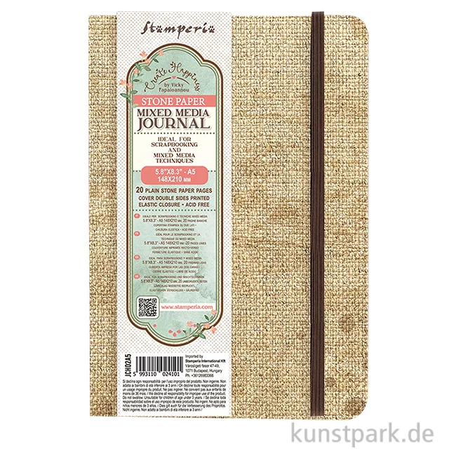 Artikelbild 1 des Artikels “Stamperia Mixed Media Journal, Stone Paper - Create Happiness DIN A5“
