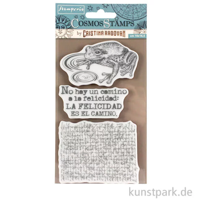 Artikelbild 1 des Artikels “Stamperia Natural Rubber Stamp - Cosmos Frog, 10 x 16,5 cm “