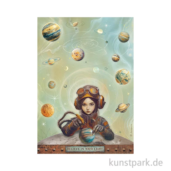 Artikelbild 1 des Artikels “Stamperia Reispapier - A New Beginning Believe In Your Light, DIN A4 “