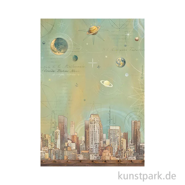 Artikelbild 1 des Artikels “Stamperia Reispapier - A New Beginning Skyline, DIN A4 “
