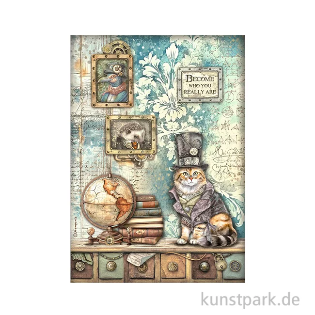 Artikelbild 1 des Artikels “Stamperia Reispapier - Alterego Cat, DIN A4 “