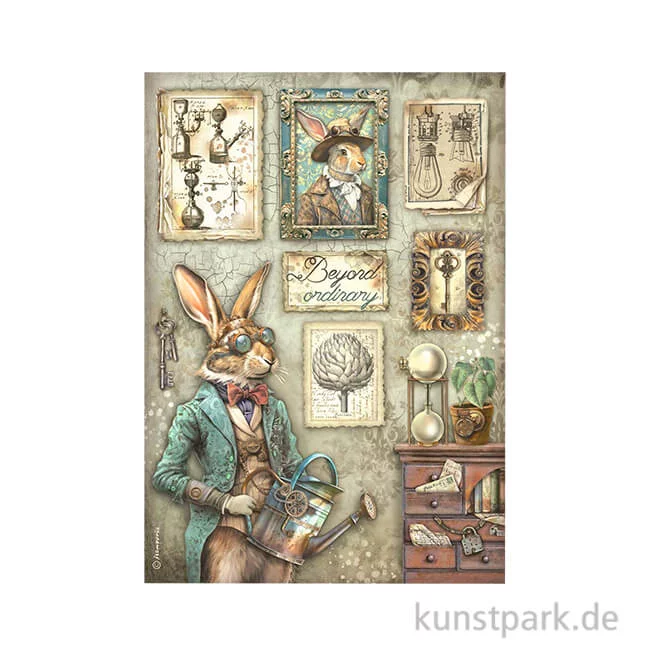 Artikelbild 1 des Artikels “Stamperia Reispapier - Alterego Rabbit, DIN A4 “