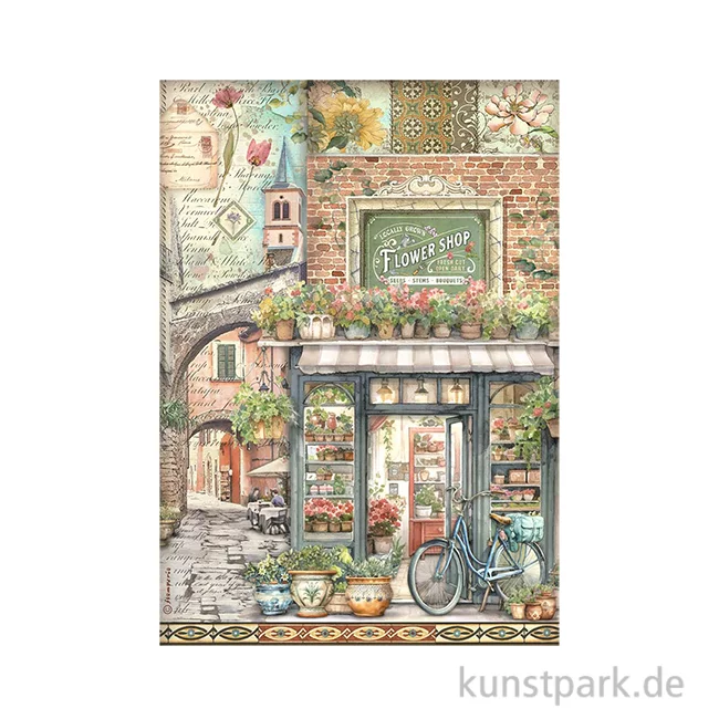 Artikelbild 1 des Artikels “Stamperia Reispapier - Art of Travelling Farmer Market, DIN A4 “