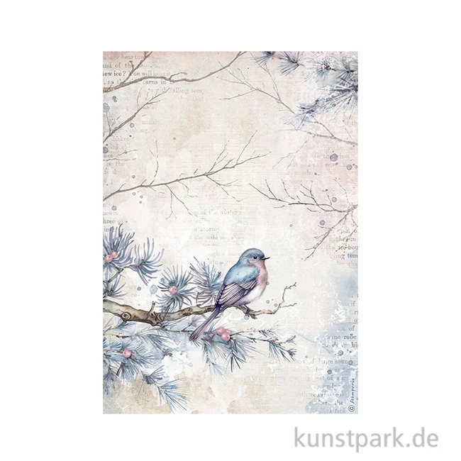 Artikelbild 1 des Artikels “Stamperia Reispapier - Create Happiness Dewdrops Bird, DIN A4 “