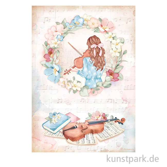 Artikelbild 1 des Artikels “Stamperia Reispapier - Create Happiness Oh la la Violin, DIN A4 “