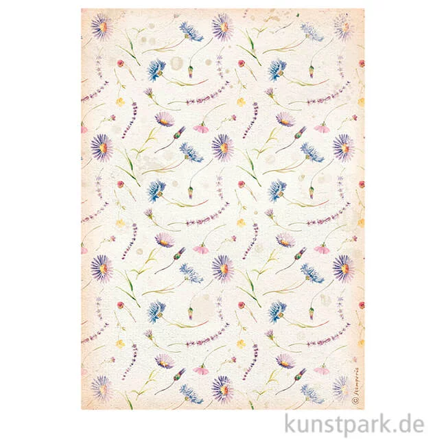 Artikelbild 1 des Artikels “Stamperia Reispapier - Create Happiness Welcome Home Flowers, DIN A4 “