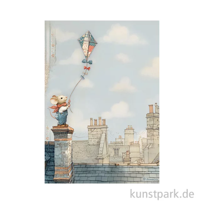 Artikelbild 1 des Artikels “Stamperia Reispapier - Family Kite, DIN A4 “