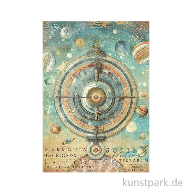 Artikelbild 1 des Artikels “Stamperia Reispapier - Fortune Macrocosm, DIN A4 “