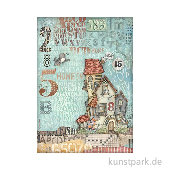 Artikelbild 1 des Artikels “Stamperia Reispapier - Furry Friends House, DIN A4 “