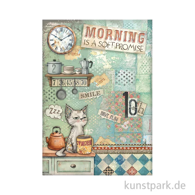 Artikelbild 1 des Artikels “Stamperia Reispapier - Furry Friends Morning Soft Promise, DIN A4 “