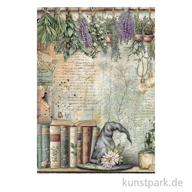 Artikelbild 1 des Artikels “Stamperia Reispapier - Herbarium Silvae Books, DIN A4 “