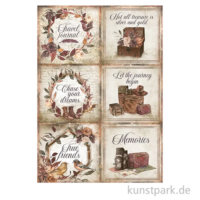 Artikelbild 1 des Artikels “Stamperia Reispapier - Our Way Cards, DIN A4 “