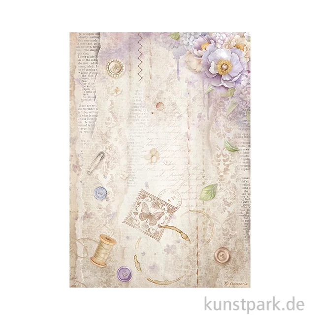 Artikelbild 1 des Artikels “Stamperia Reispapier - Quiet Days Sewing, DIN A4 “
