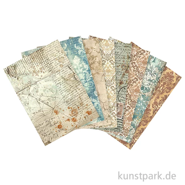 Artikelbild 1 des Artikels “Stamperia Reispapier Selection - Alterego Backgrounds, DIN A6 “