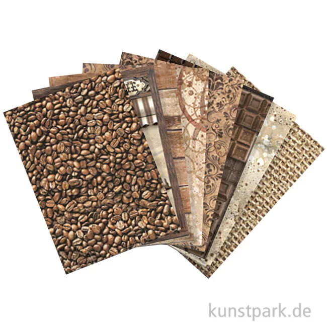 Artikelbild 1 des Artikels “Stamperia Reispapier Selection - Coffee and Chocolate Backgrounds, A6 “