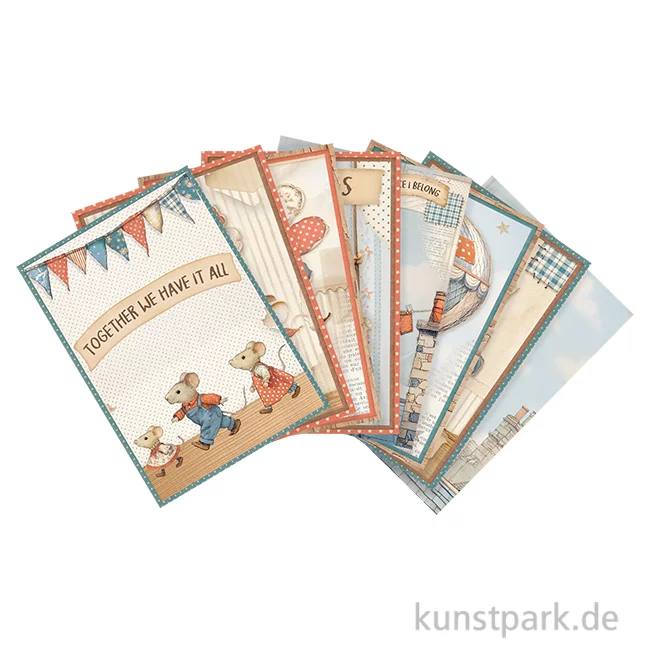 Artikelbild 1 des Artikels “Stamperia Reispapier Selection - Family, 8 Blatt, A6 “