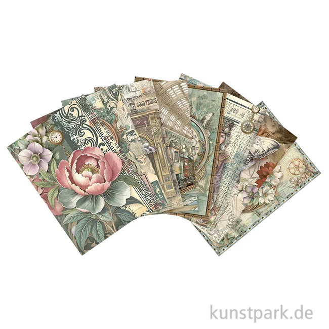 Artikelbild 1 des Artikels “Stamperia Reispapier Selection - Gardens of Time, A6 “