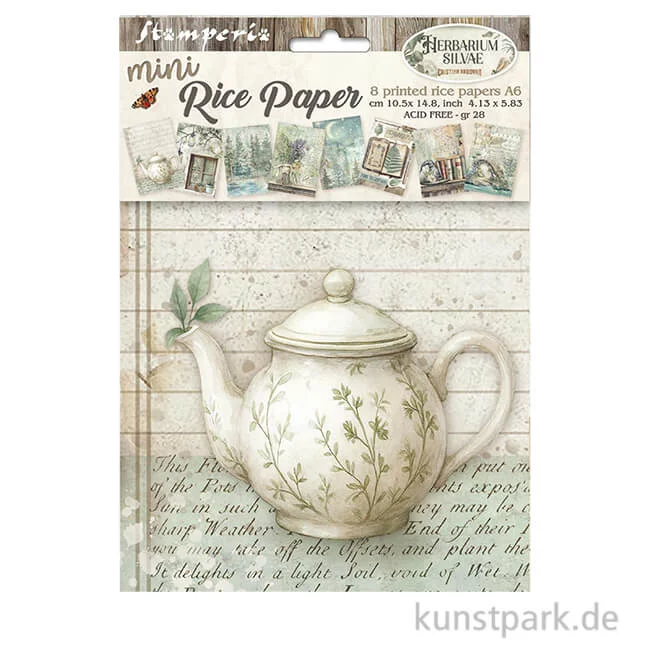 Artikelbild 1 des Artikels “Stamperia Reispapier Selection - Herbarium Silvae, 8 Blatt, A6 “
