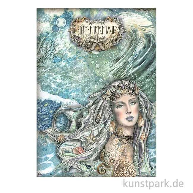Artikelbild 1 des Artikels “Stamperia Reispapier - Songs of the Sea The Mermaid, DIN A4 “