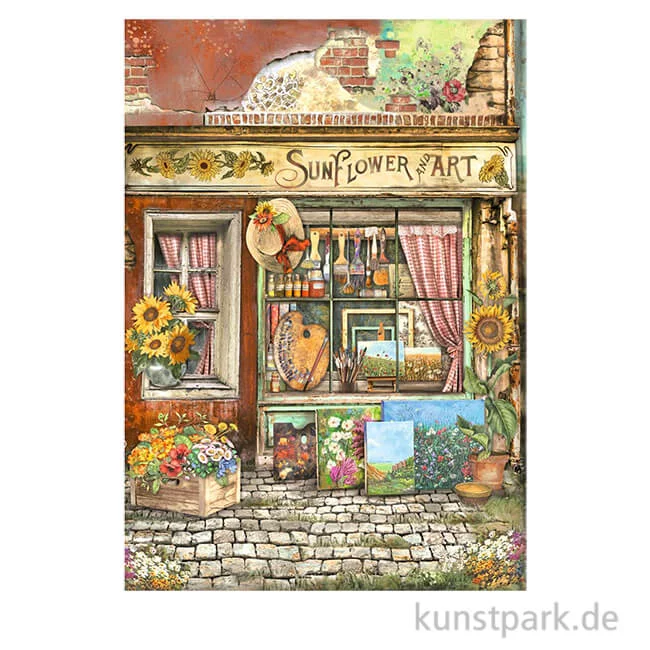 Artikelbild 1 des Artikels “Stamperia Reispapier - Sunflower Art Shop, DIN A4 “