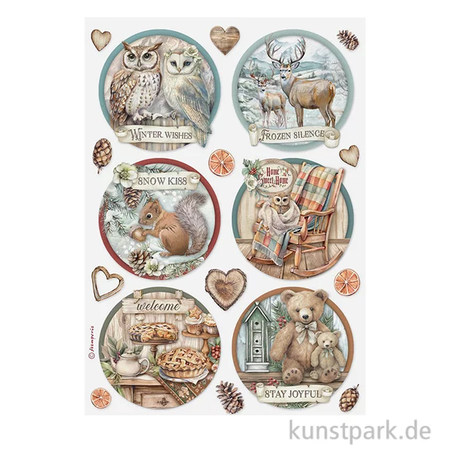 Artikelbild 1 des Artikels “Stamperia Reispapier - The Owl's House 6 Rounds, DIN A4 “