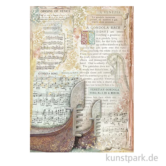 Artikelbild 1 des Artikels “Stamperia Reispapier - Venice City of Art Gondola, DIN A4 “
