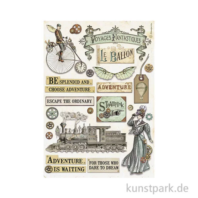 Artikelbild 1 des Artikels “Stamperia Reispapier - Voyages Fantastiques Elements, DIN A4 “