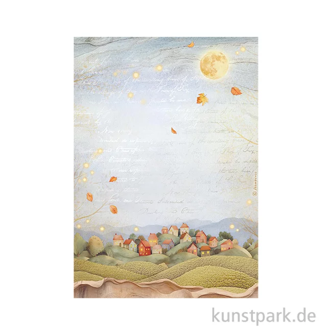 Artikelbild 1 des Artikels “Stamperia Reispapier - Whispering Woods Hills, DIN A4 “