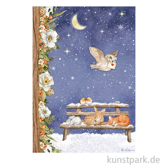Artikelbild 1 des Artikels “Stamperia Reispapier - Winter Valley Sweet Night, DIN A4 “