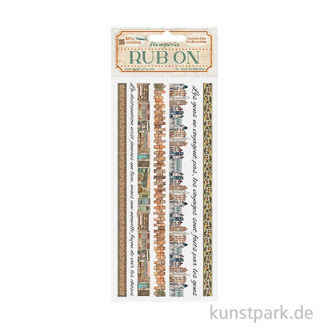 Artikelbild 1 des Artikels “Stamperia Rub On Transferfolie - Art of Travelling Stripes “