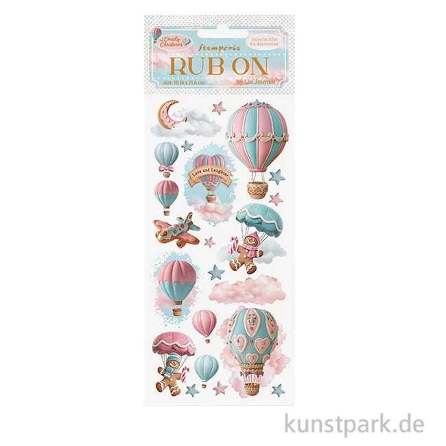 Artikelbild 1 des Artikels “Stamperia Rub On Transferfolie - Candy Christmas Air Balloons “