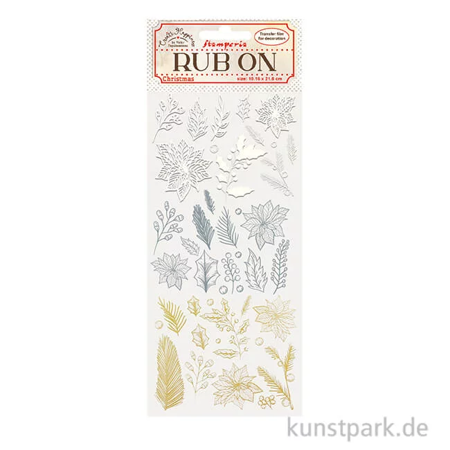 Artikelbild 1 des Artikels “Stamperia Rub On Transferfolie - Create Happiness Christmas Leaves “