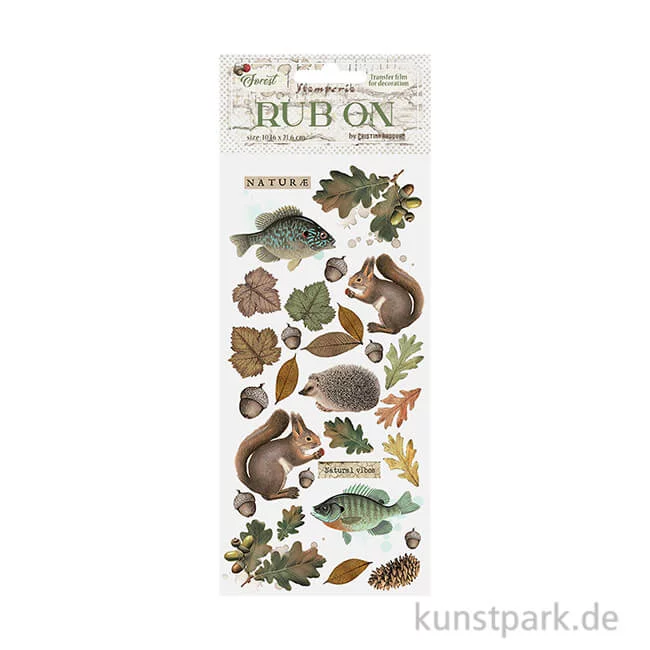 Artikelbild 1 des Artikels “Stamperia Rub On Transferfolie - Forest Leaves Animals “