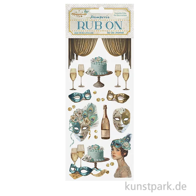 Artikelbild 1 des Artikels “Stamperia Rub On Transferfolie - Masquerade Masks “