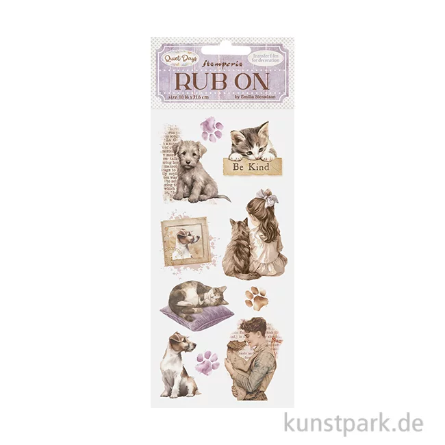 Artikelbild 1 des Artikels “Stamperia Rub On Transferfolie - Quiet Days Dogs Cats “