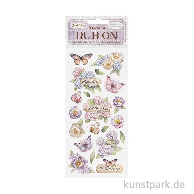 Artikelbild 1 des Artikels “Stamperia Rub On Transferfolie - Quiet Days Hydrangea Butterfly “