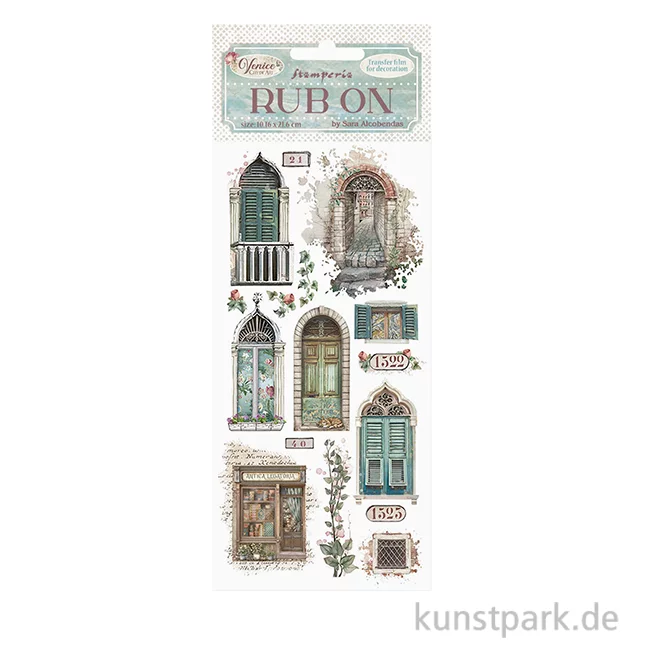 Artikelbild 1 des Artikels “Stamperia Rub On Transferfolie - Venice City of Art Doors Windows “