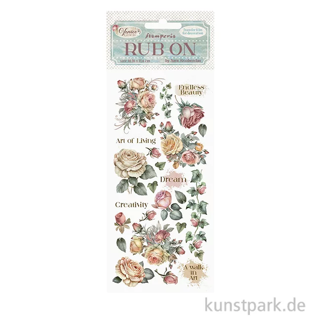 Artikelbild 1 des Artikels “Stamperia Rub On Transferfolie - Venice City of Art Roses “
