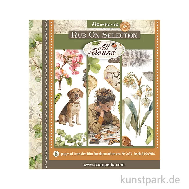 Artikelbild 1 des Artikels “Stamperia Rub On Transferfolien - All Around, 6 Blatt, XL “