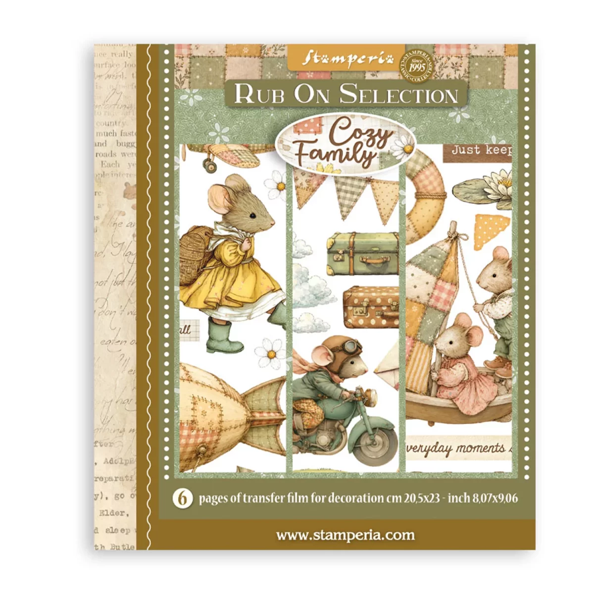 Artikelbild 1 des Artikels “Stamperia Rub On Transferfolien - Cozy Family, 6 Blatt XL “
