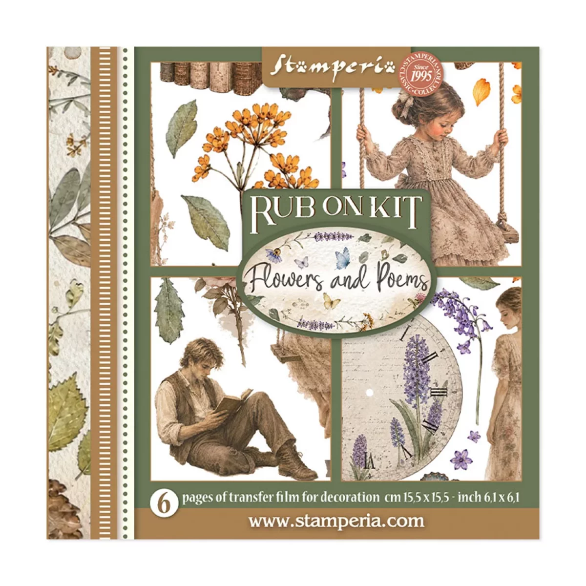 Artikelbild 1 des Artikels “Stamperia Rub On Transferfolien - Flowers and Poems, 6 Blatt “