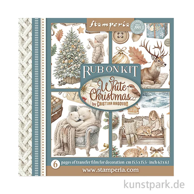 Artikelbild 1 des Artikels “Stamperia Rub On Transferfolien - White Christmas, 6 Blatt “