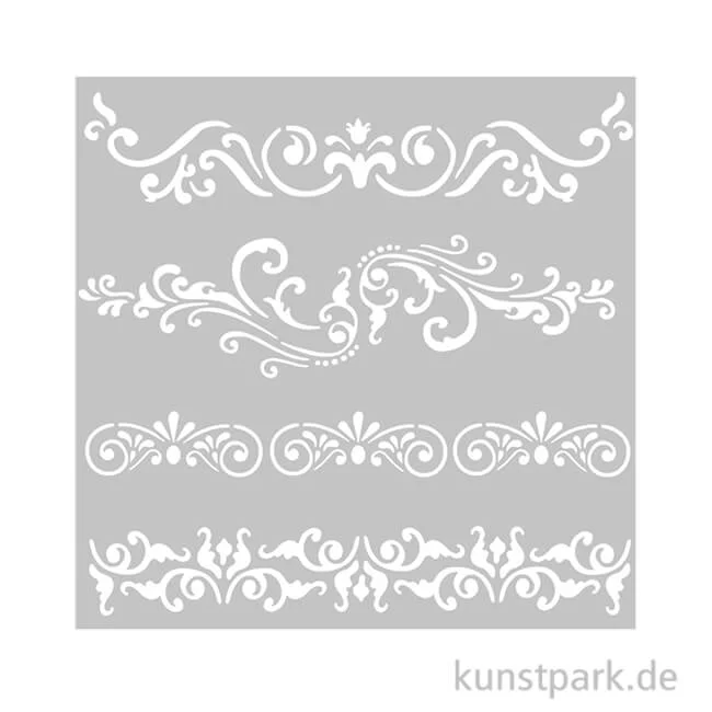 Artikelbild 1 des Artikels “Stamperia Schablone - Around the World Borders, 18 x 18 cm “