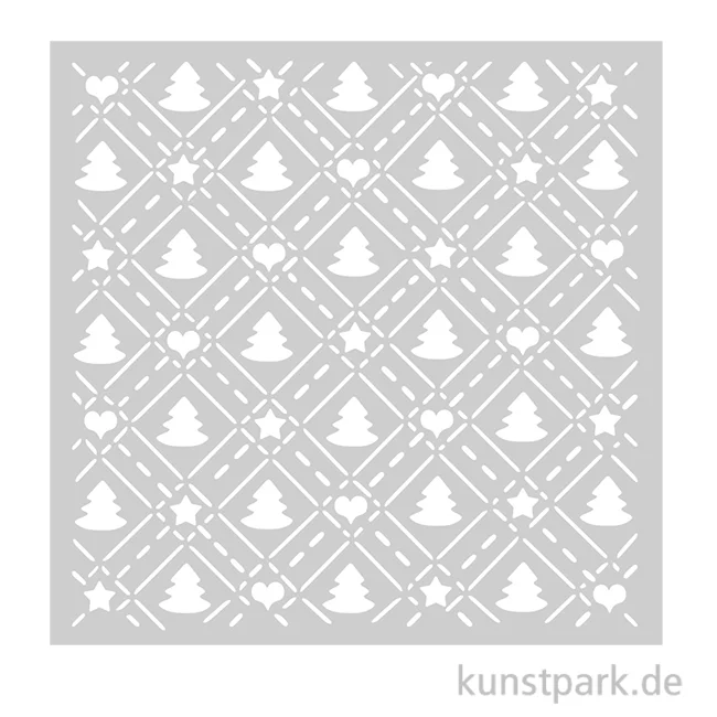 Artikelbild 1 des Artikels “Stamperia Schablone - Candy Christmas Tree Pattern, 18 x 18 cm “
