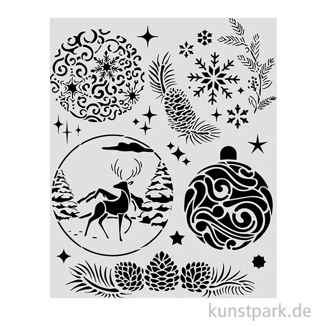 Artikelbild 1 des Artikels “Stamperia Schablone - Christmas Balls, 20 x 25 cm “
