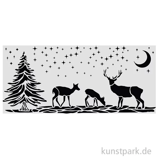 Artikelbild 1 des Artikels “Stamperia Schablone - Christmas Deers, 12 x 25 cm “