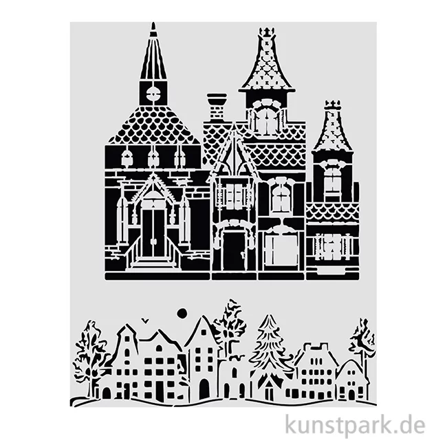 Artikelbild 1 des Artikels “Stamperia Schablone - Christmas House, 20 x 25 cm “