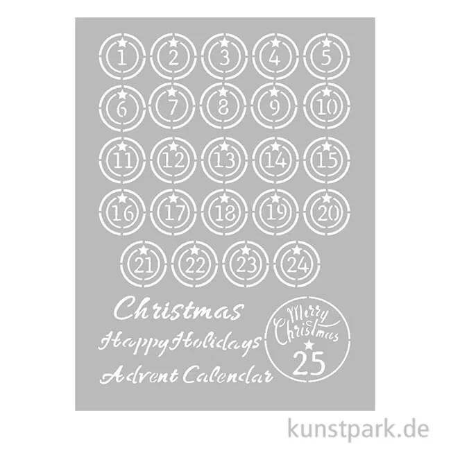 Artikelbild 1 des Artikels “Stamperia Schablone - Christmas Patchwork Advent, DIN A4 “