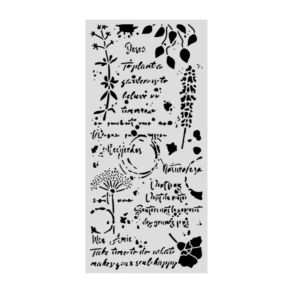 Artikelbild 1 des Artikels “Stamperia Schablone - Flowers and Poems Flowers Writings, 12 x 25 cm “