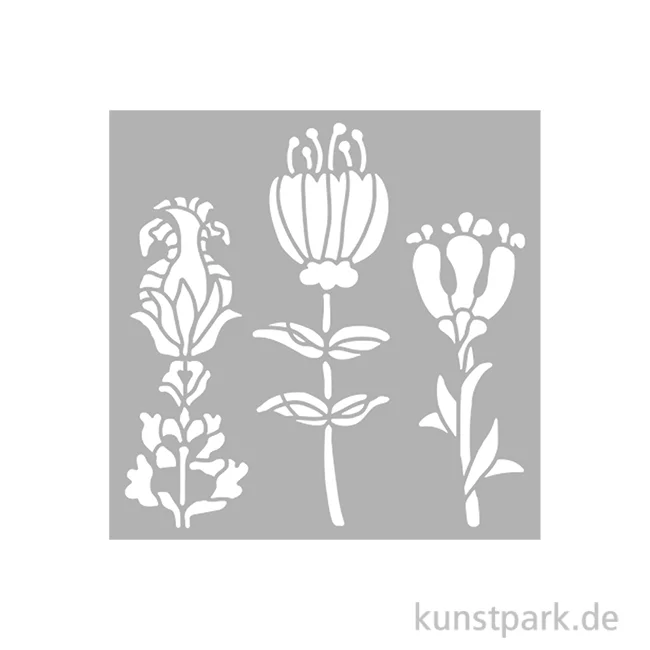 Artikelbild 1 des Artikels “Stamperia Schablone - Furry Friends Stylized Flowers, 12 x 12 cm “
